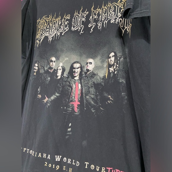 Cradle of filth 2019 Cryptoriana world tour band tee - Picture 3 of 4